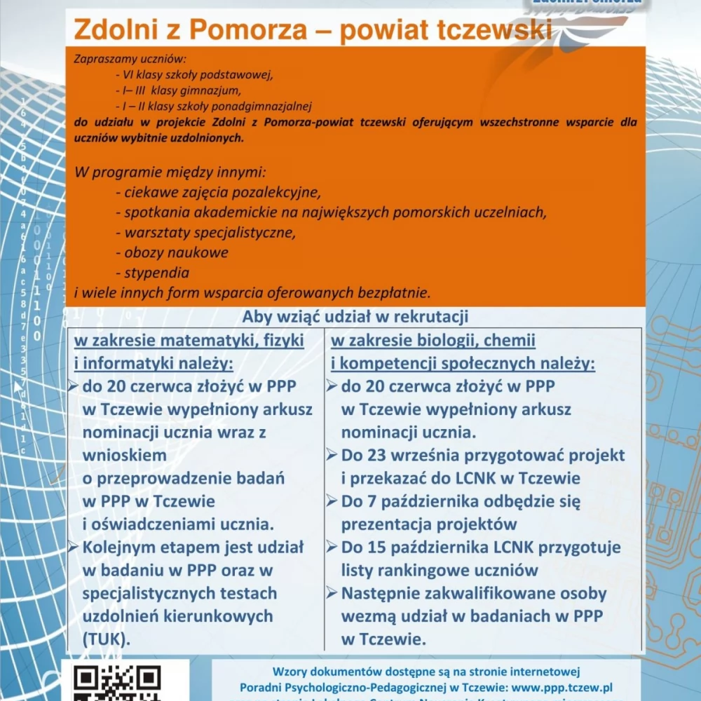 Rusza nabór do projektu "Zdolni z Pomorza - powiat tczewski"