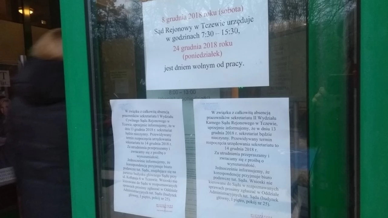 Strajk w Sądzie Rejonowym. Sprawy spadły z wokandy!