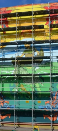 Mural przy al. Zwycięstwa 2