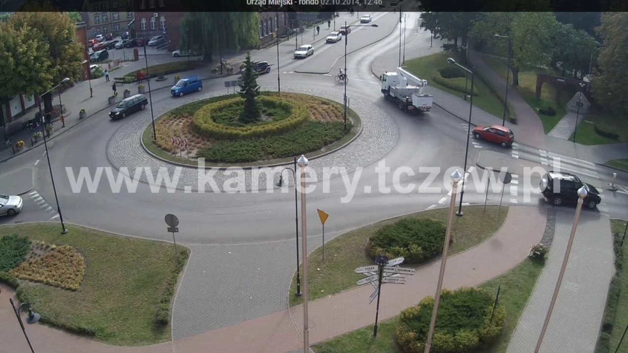 Urząd udostępnił obraz ronda z kamery w jakości HD