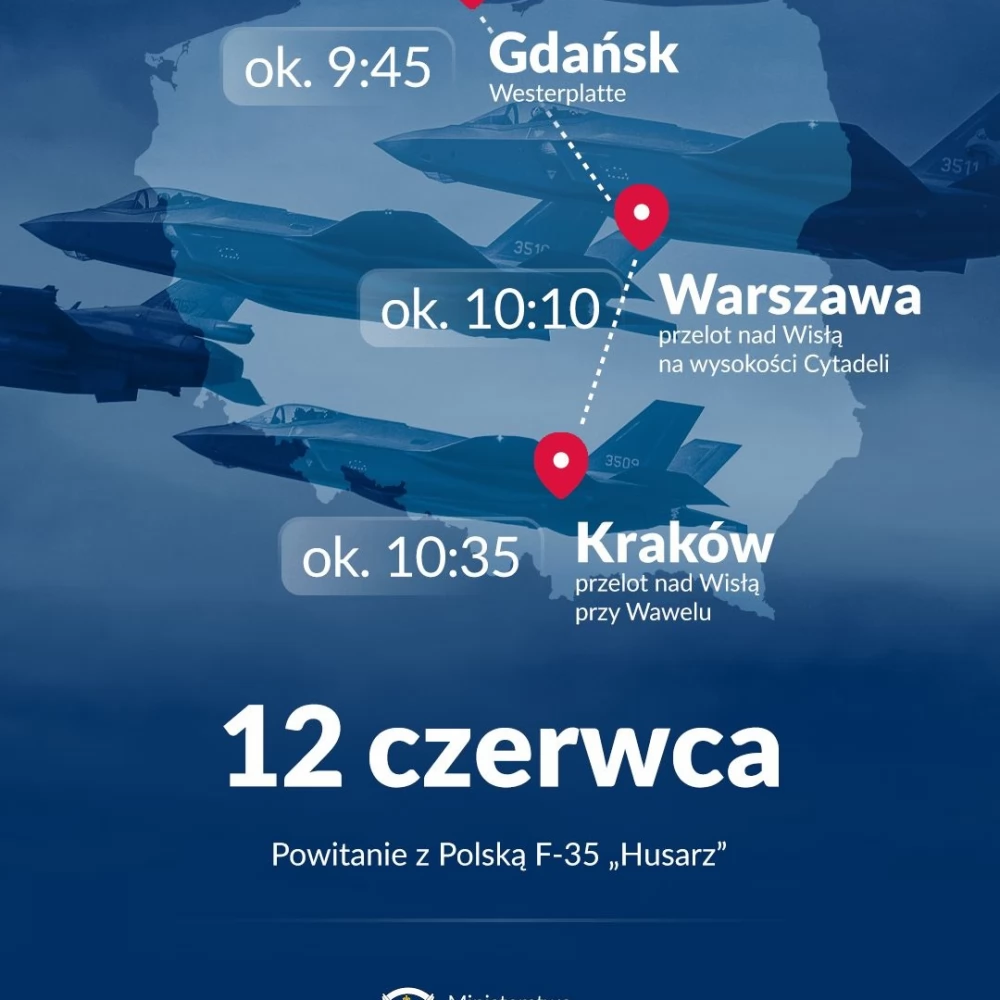 Rajd F-35 nad Polską. Przelecą w okolicy Tczewa?
