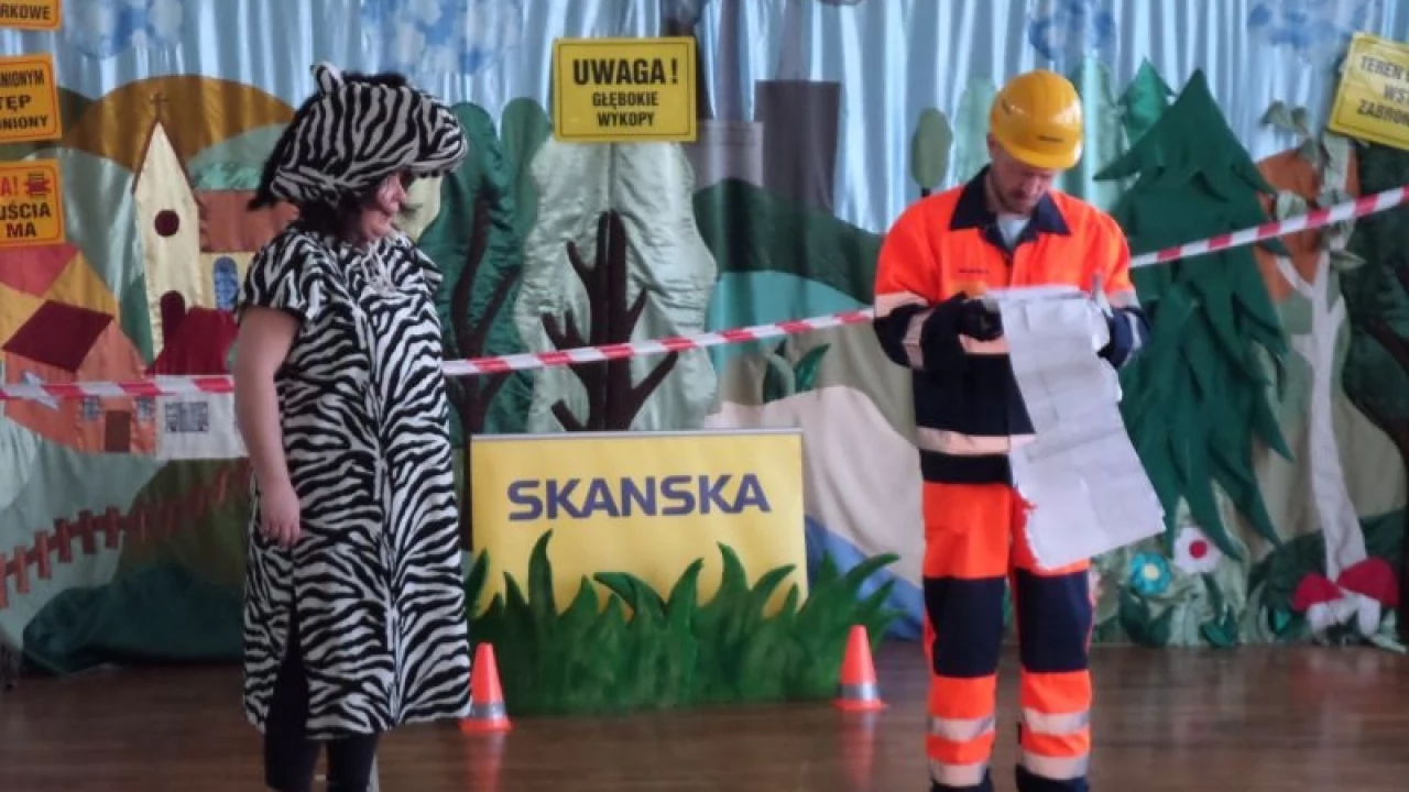 Tomcio Brygadzista uczył najmłodszych zasad bezpieczeństwa