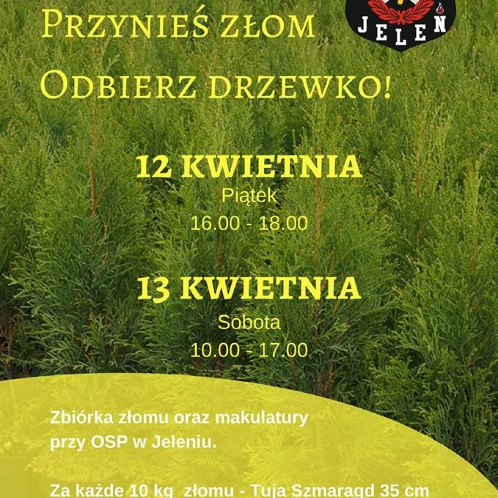 Strażacy zachęcają: Przynieś złom, odbierz drzewko