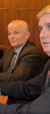 Od lewej - Mirosław Pobłocki, Adam Urban i Adam Burczyk