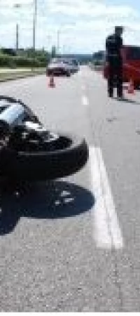 Wypadek z udziałem motocykla