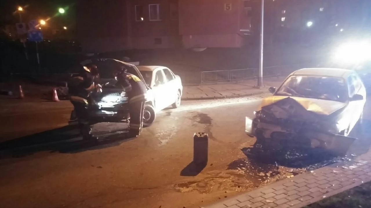 Wypadek na Jagiełły. Dwie osoby ranne