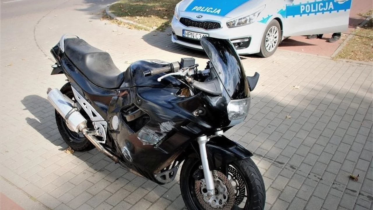 Kierowca opla nie ustąpił pierwszeństwa motocykliście