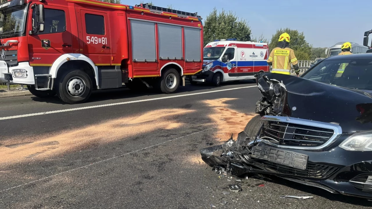 Wypadek na A1 w okolicy Zwierzynka