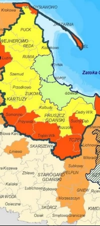 Mapa Obszaru Metropolitalnego Trójmiasta