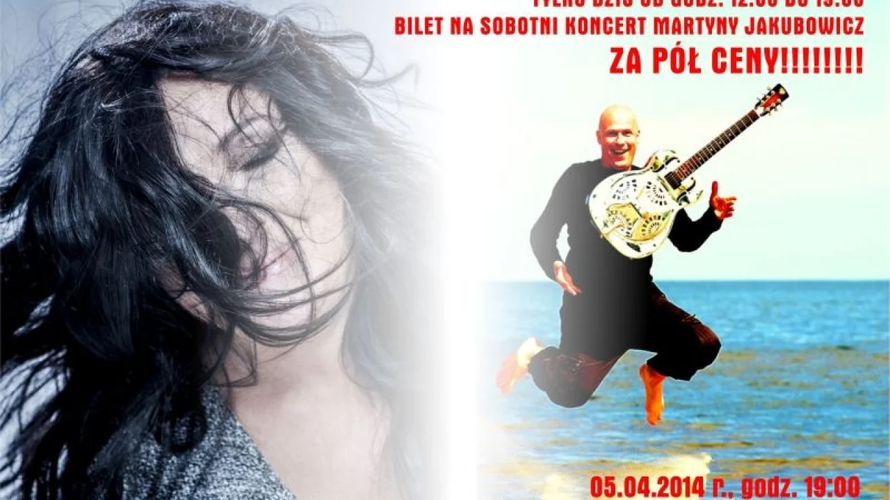 To nie żart na prima aprilis! Bilety na koncert Martyny Jakubowicz połowę tańsze