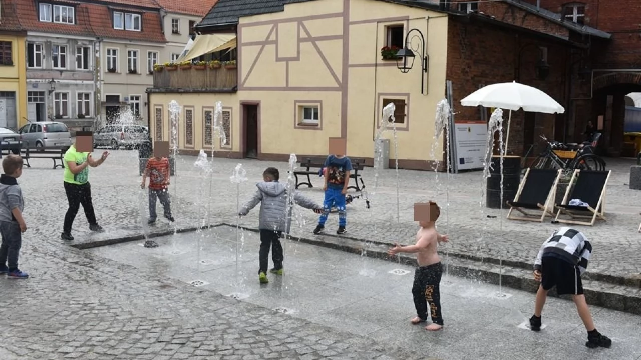 Gniew ma nową fontannę - urzędnicy ostrzegają przed kąpielą