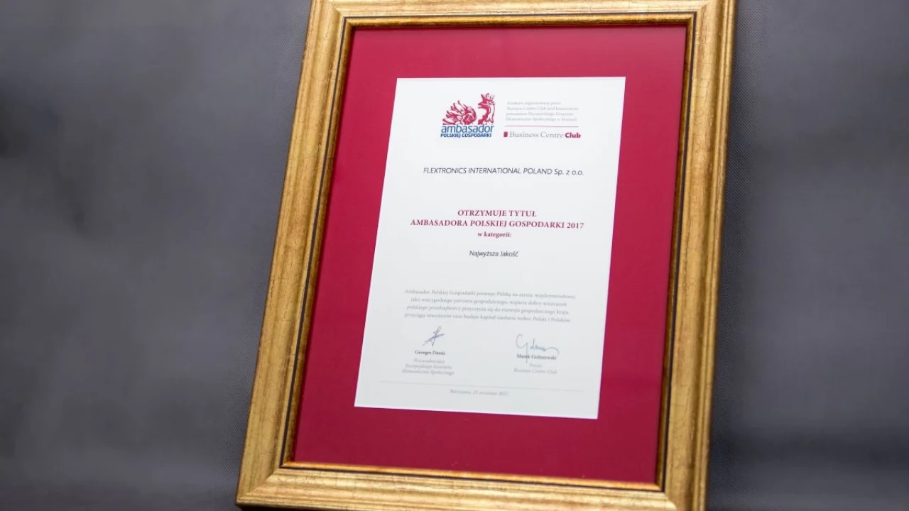 Flex z tytułem Ambasadora Polskiej Gospodarki 2017