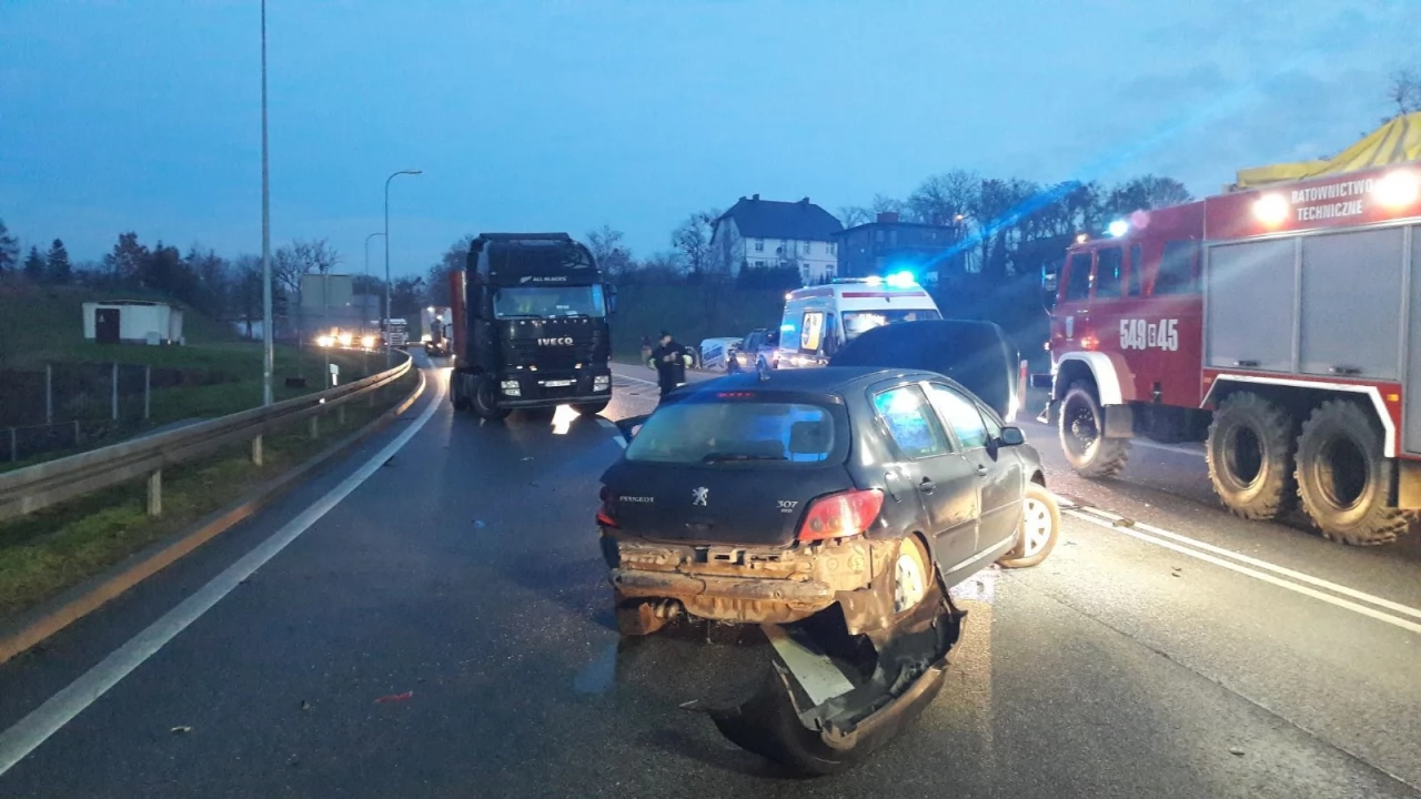 Gniew. Zablokowana dk 91 po poważnym wypadku