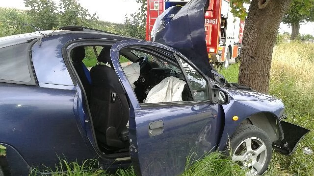 Majewo. Auto uderzyło w drzewo
