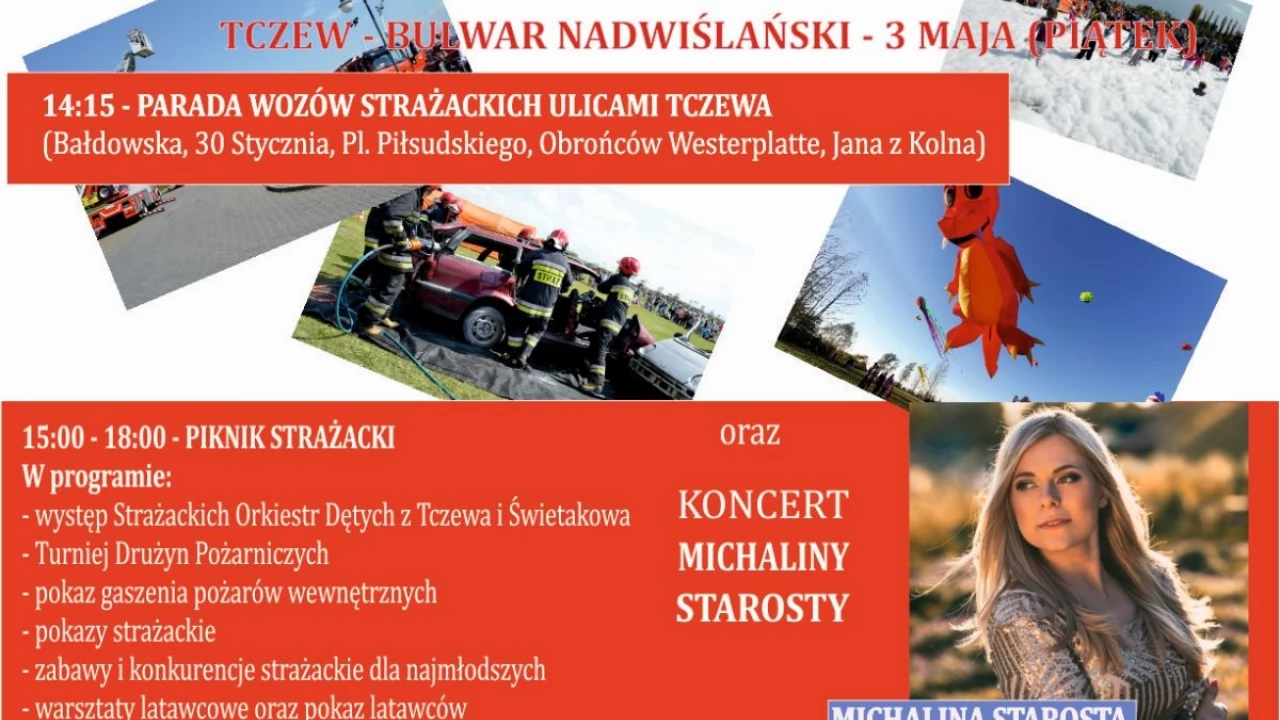 Uroczystości patriotyczno - religijne w 228. rocznicę uchwalenia Konstytucji 3 Maja oraz Piknik Strażacki