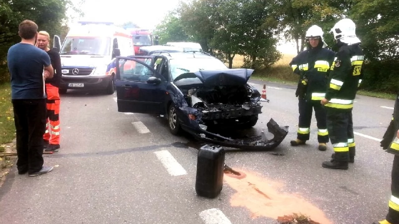 Wypadek w Czarlinie na dk 91