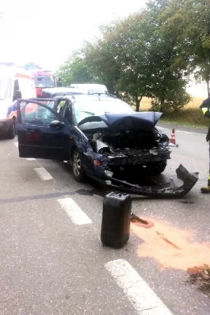 Wypadek w Czarlinie na dk 91
