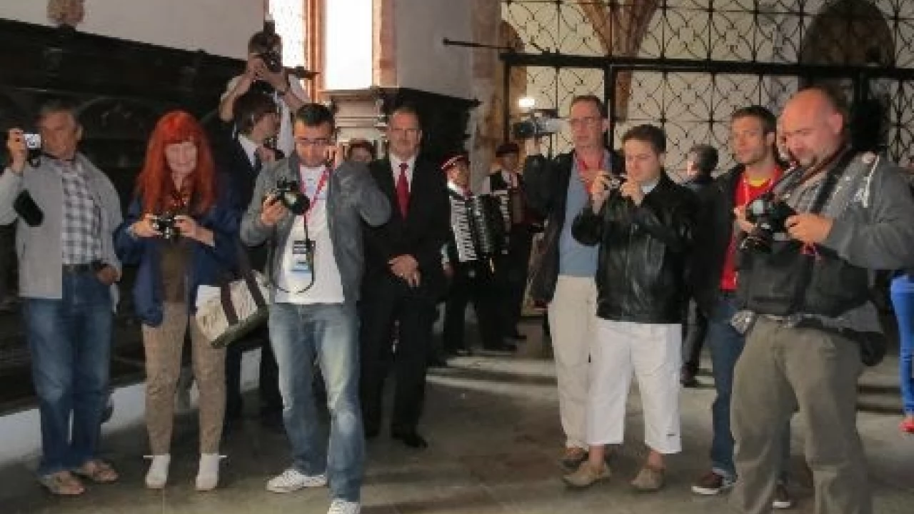 Dziennikarze akredytowani na Euro 2012 odwiedzili Pelplin
