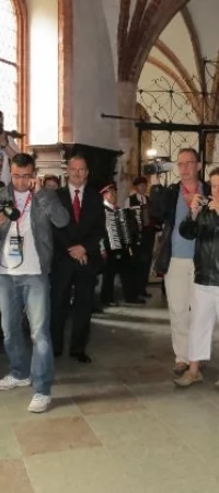 Dziennikarze m. in. zwiedzali katedrę