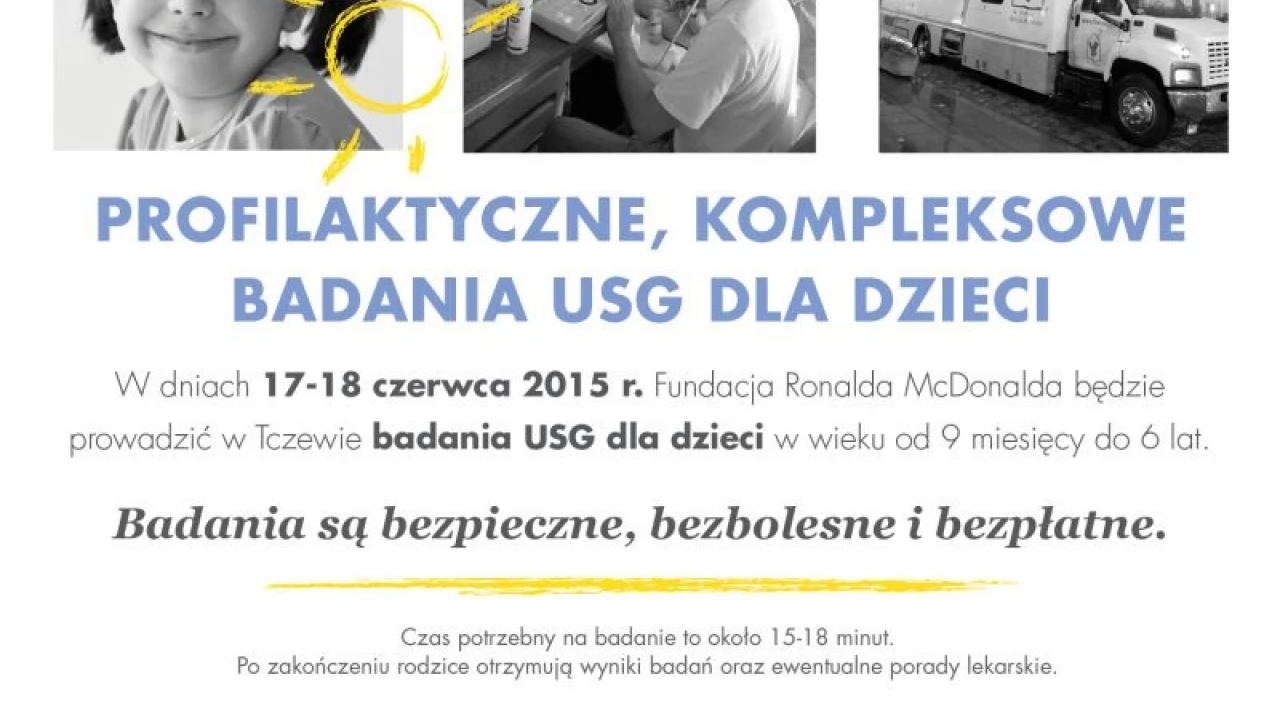 Bezpłatne, profilaktyczne badania USG dla dzieci w Tczewie. Zarejestruj się wcześniej!
