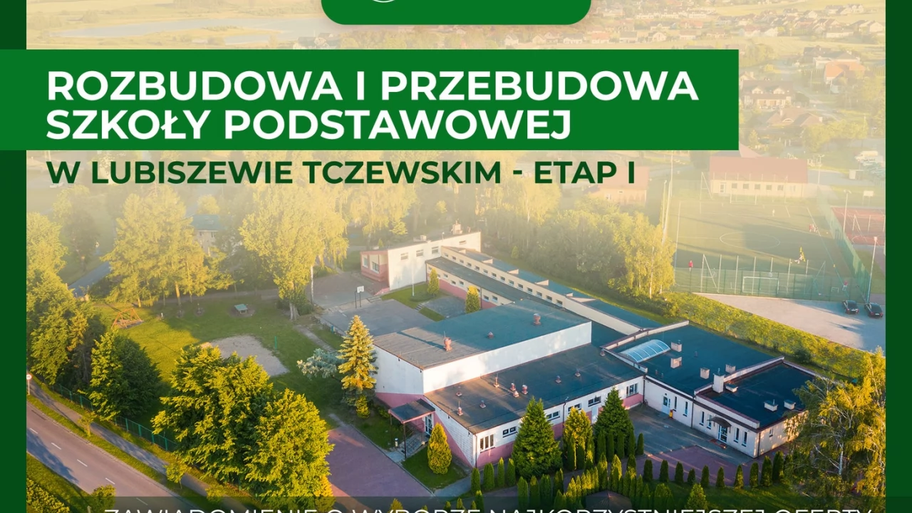 Gmina wyłoniła wykonawcę rozbudowy szkoły w Lubiszewie