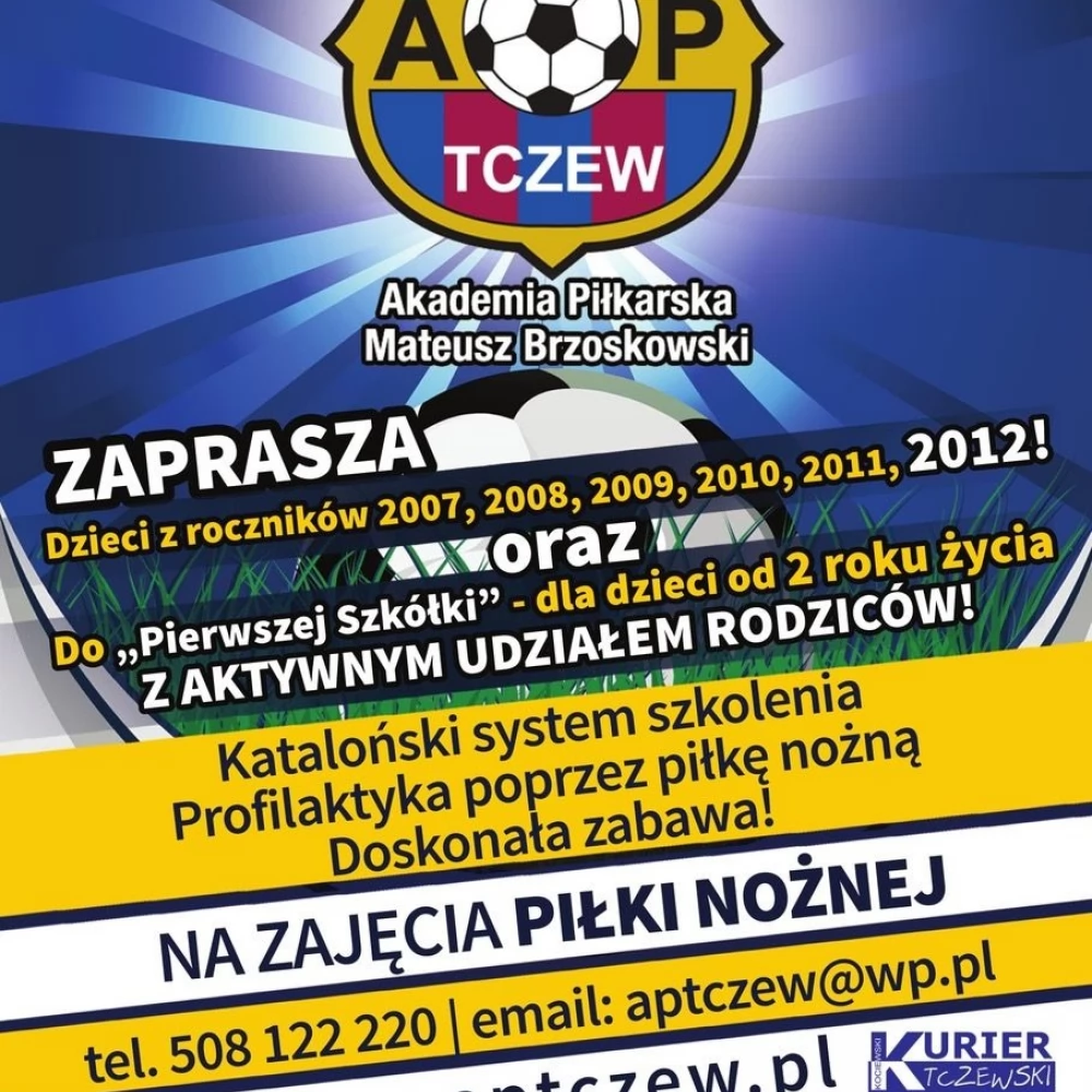 AP Tczew zaprasza na zajęcia piłki nożnej dzieci od 2 roku życia!