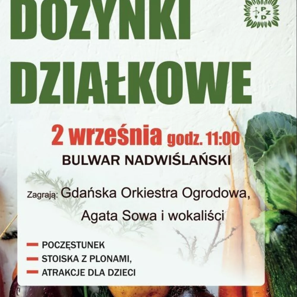 Działkowe święto - 2 września na bulwarze. Poczęstunek i atrakcje dla dzieci