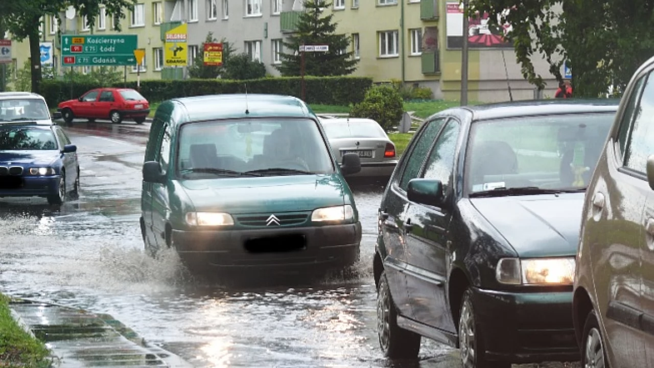 Nad Tczewem przeszła silna ulewa