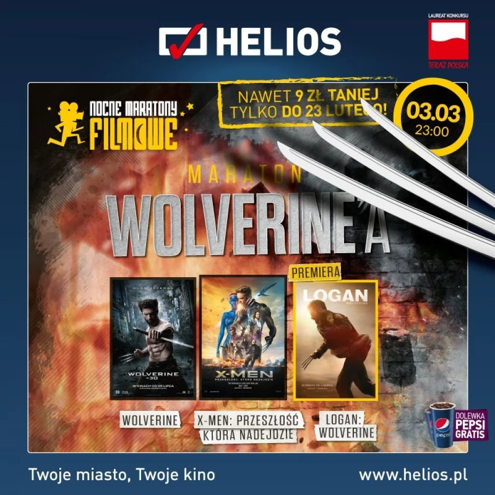 Maraton Wolverine'a w kinach Helios!