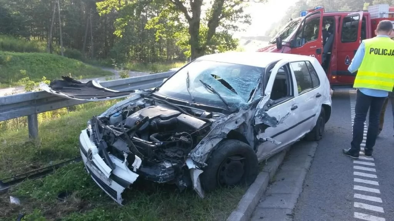 Wypadek na DK 90. Po ranną osobę przyleciał śmigłowiec