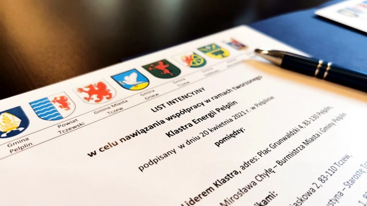 List intencyjny w sprawie klastra energii podpisany