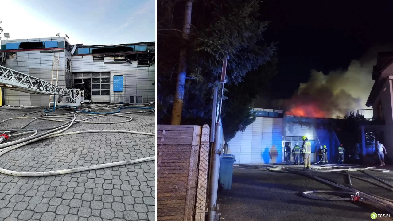 Pożar warsztatu samochodowego przy ulicy Bema