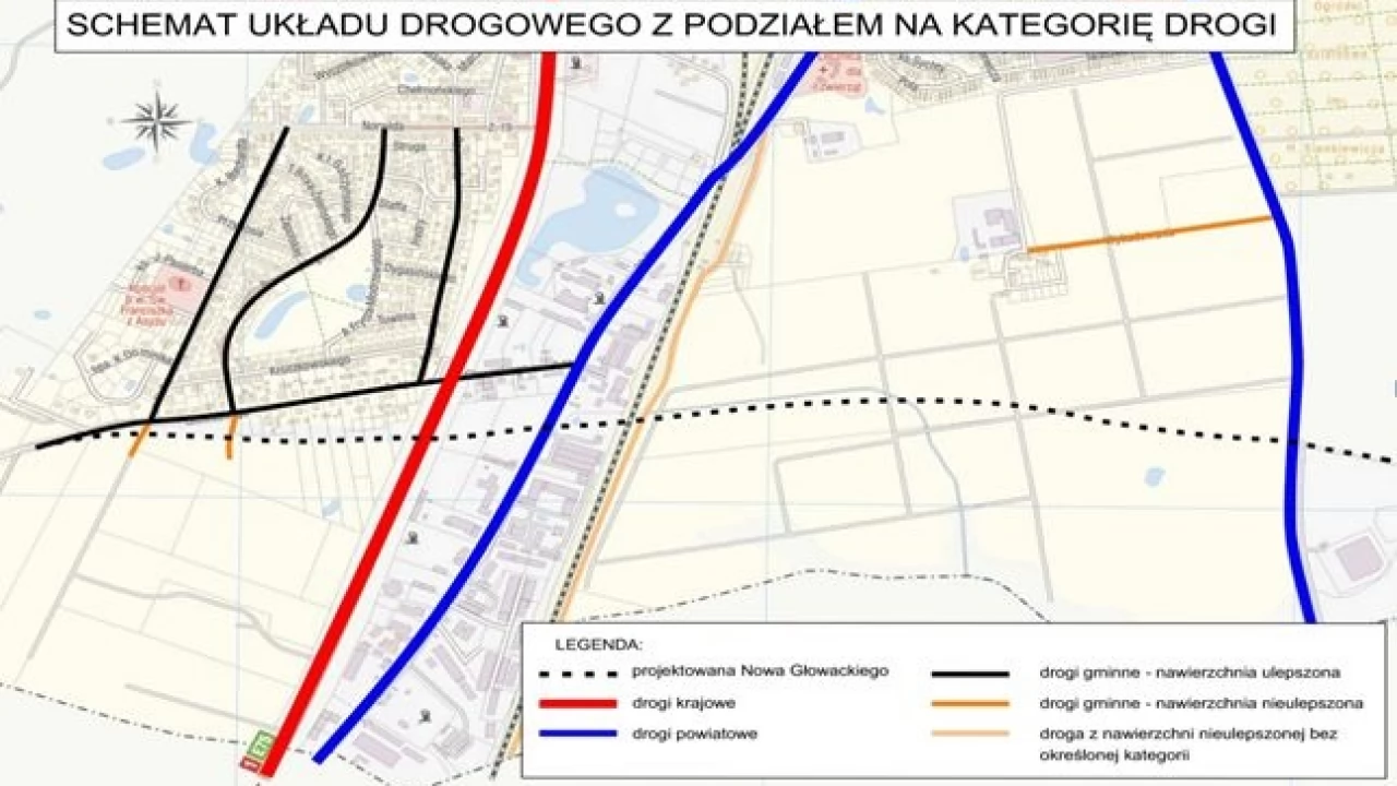 2,3 kilometra nowej drogi, 7 skrzyżowań, 2 wiadukty - ulica Nowa Głowackiego