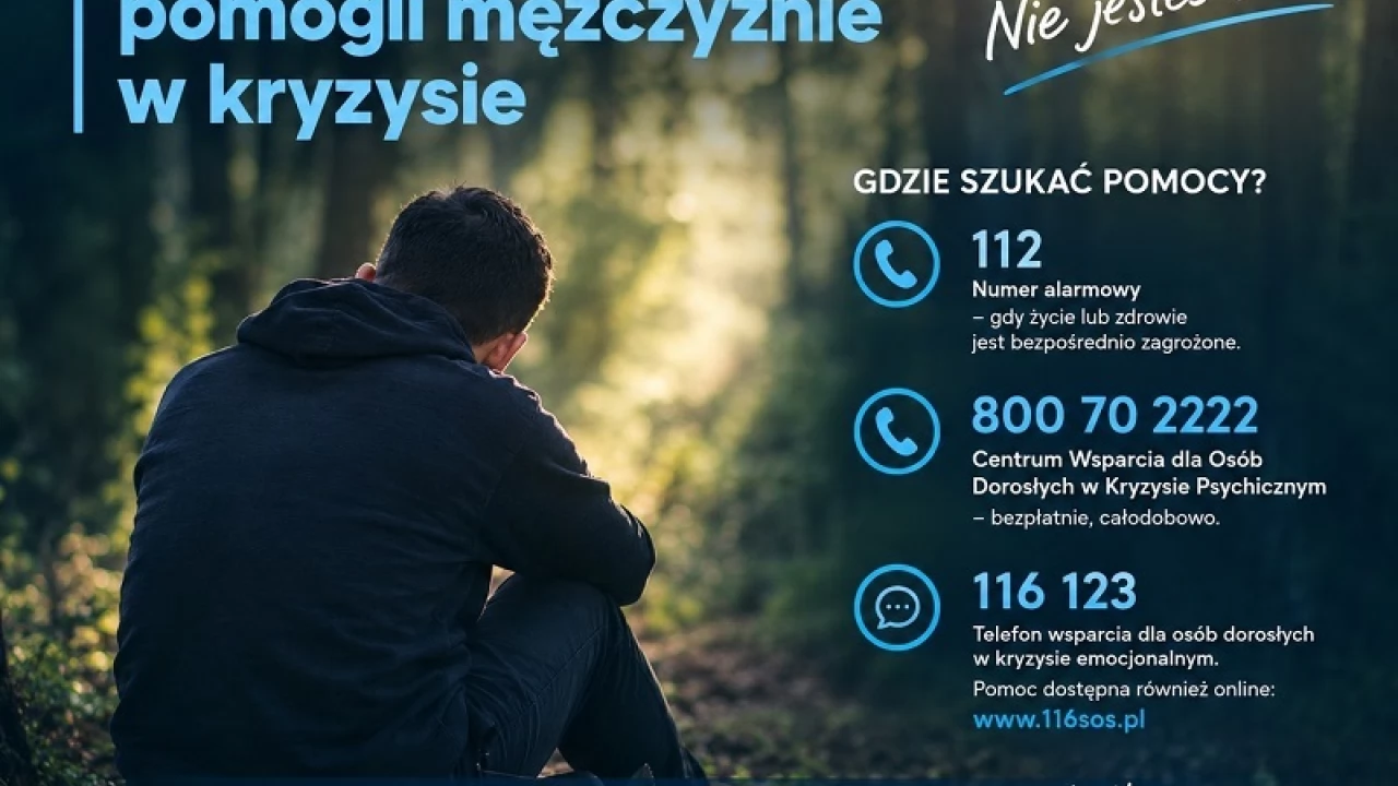 Spokojem i rozmową pomogli mężczyźnie w kryzysie