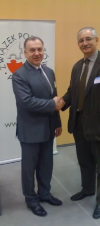 Sekretarz Generalny Związku Powiatów Polskich - Rudolf Borusiewicz z wicestarostą Adamem Kucharkiem