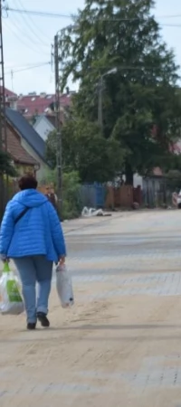 Remontowany odcinek ulicy Wigury