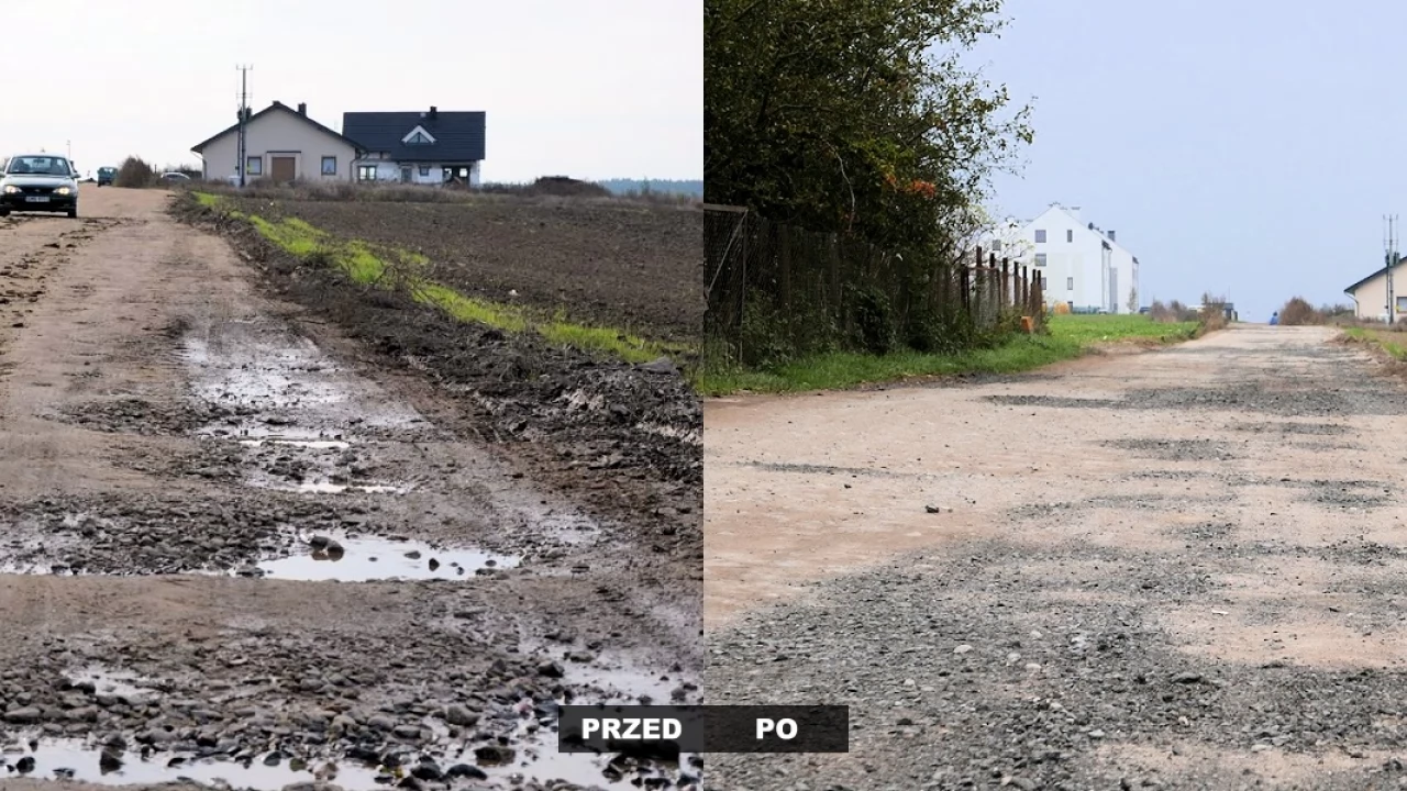 Załatana droga do nowego osiedla Rokitki [FOTO] [bez komentarza]