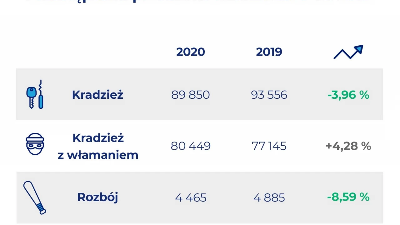 Ponad 3000 więcej włamań niż przed rokiem, jednak ogólna liczba przestępstw spada