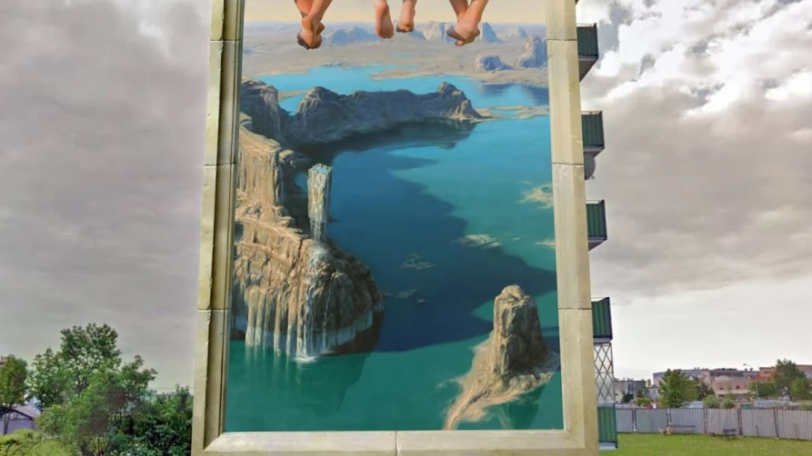 Wizualizacja muralu 3 D