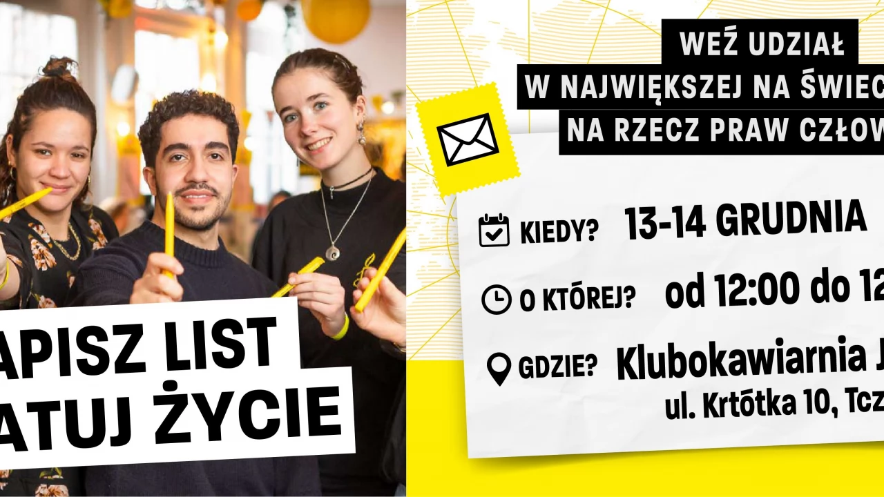 Maraton Pisania Listów Amnesty International. Napisz i uratuj życie