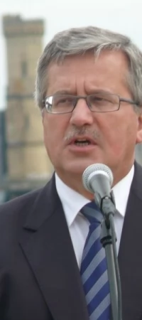Prezydent Bronisław Komorowski podczas wizyty w Tczewie