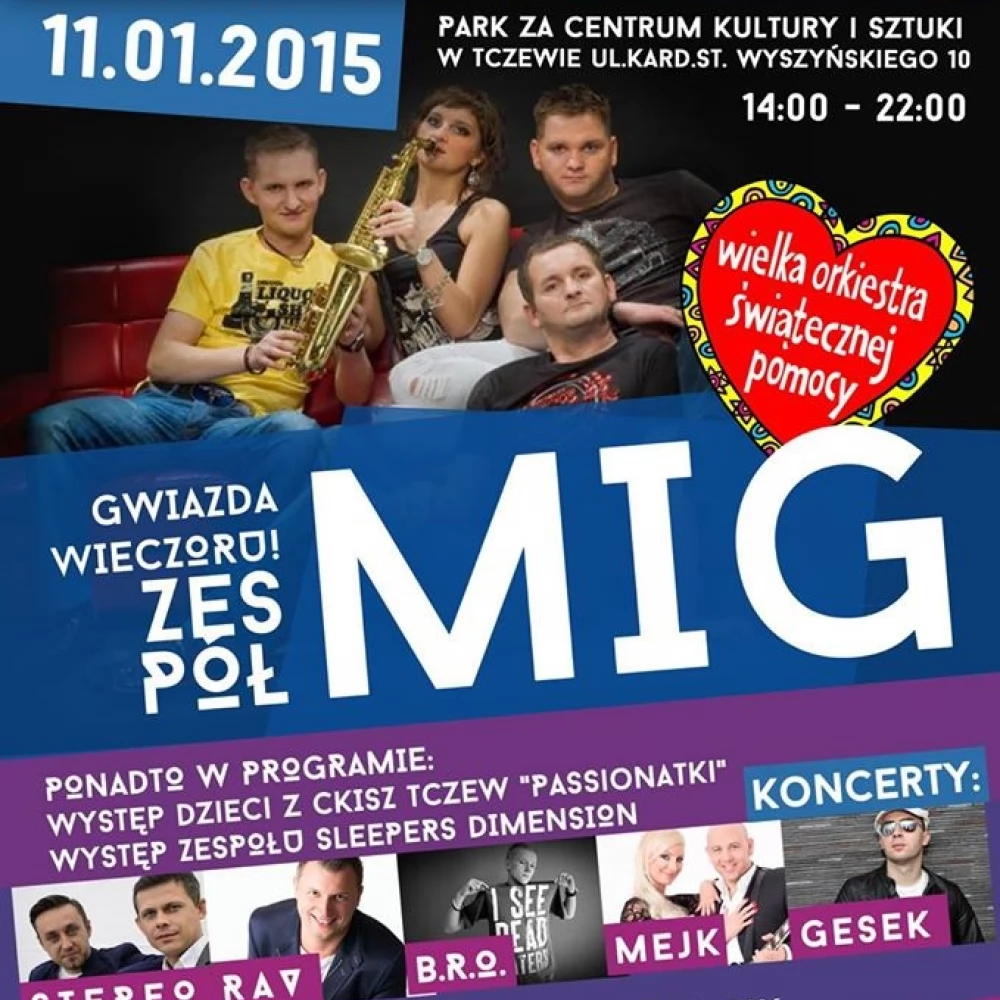 WOŚP 2014 - MIG gwiazdą finału, ale oprócz disco polo będzie też rock