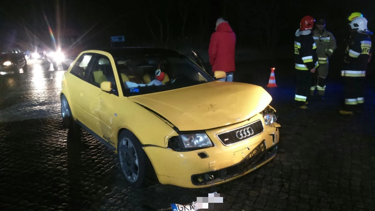 Wypadek na "berlince" - dwie osoby w szpitalu