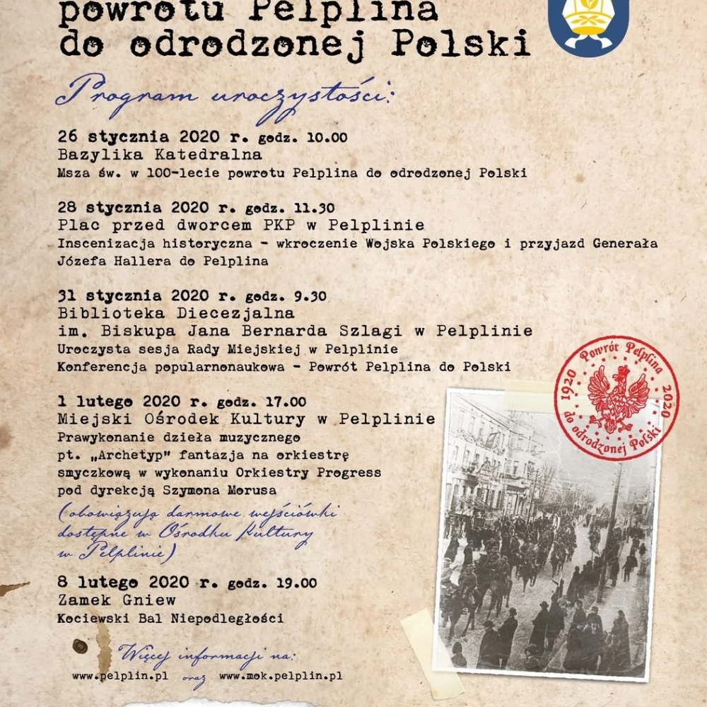 100-lecie powrotu Pelplina do odrodzonej Polski