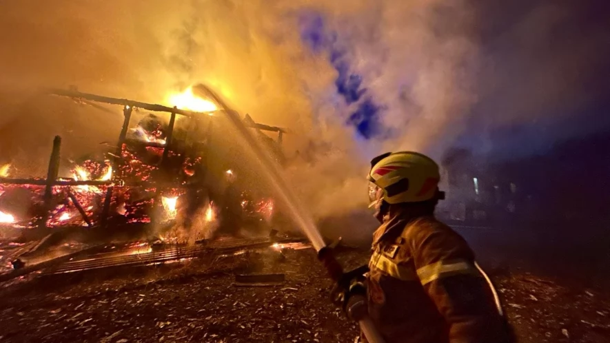 11 zastępów straży gasiło pożar w Wielkich Walichnowach