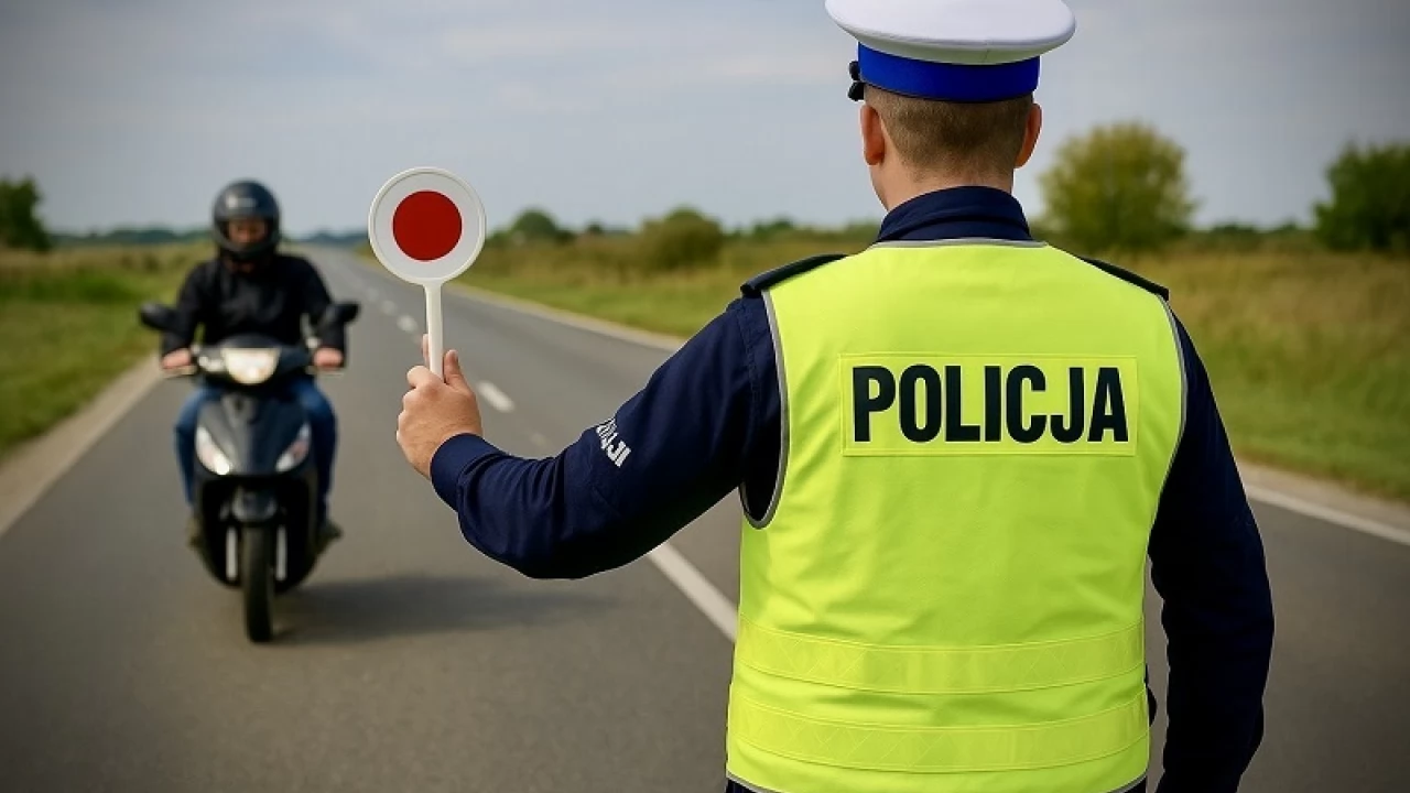 55-latek nie miał uprawień i jechał motorowerem, mając blisko trzy promile