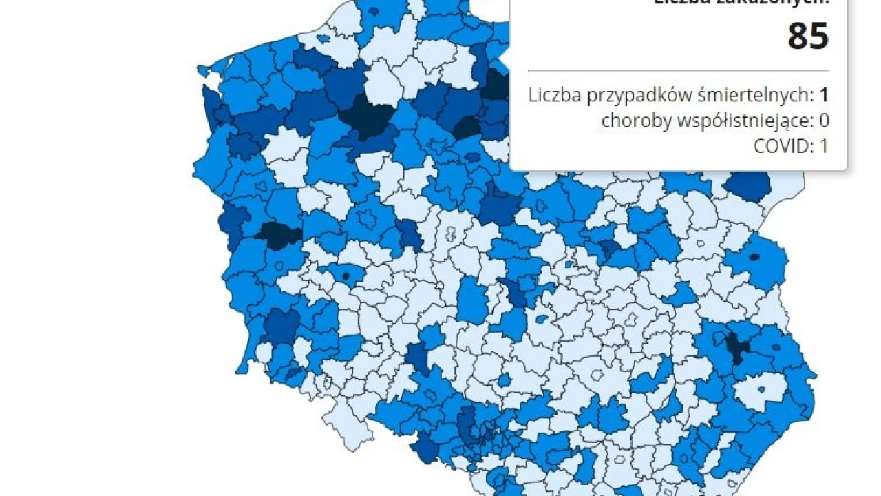 85 nowych przypadków koronawirusa
