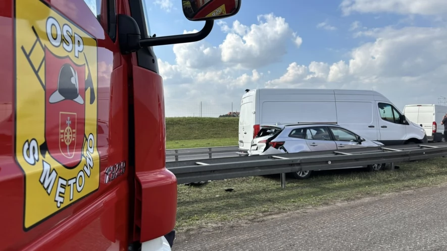 A1 zablokowana po kolizji w Kopytkowie