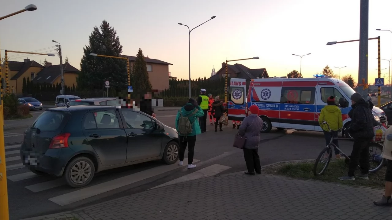 Al. Kociewska/Żwirki. Piesza pod kołami samochodu