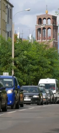 Ulica Sobieskiego była zakorkowana praktycznie przez cały dzień